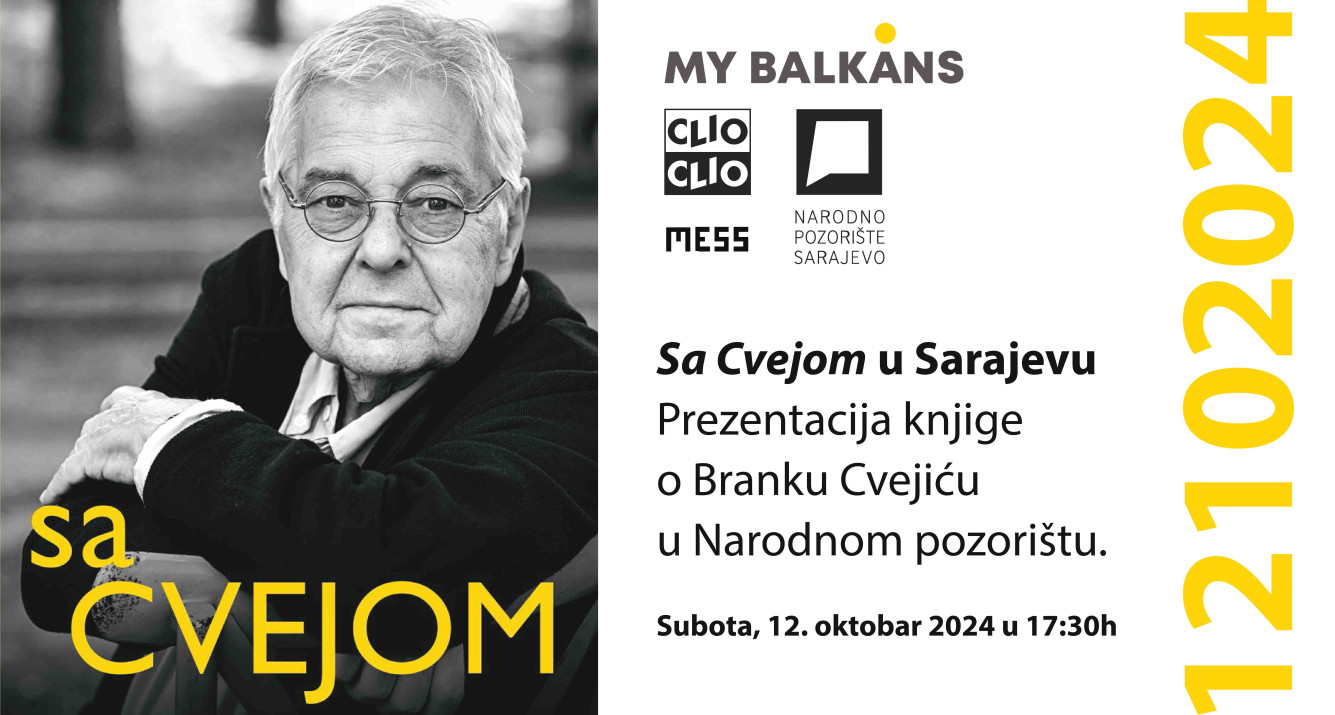 U Narodom pozorištu Sarajevo  12. oktobra promocija knjige "Sa Cvejom"