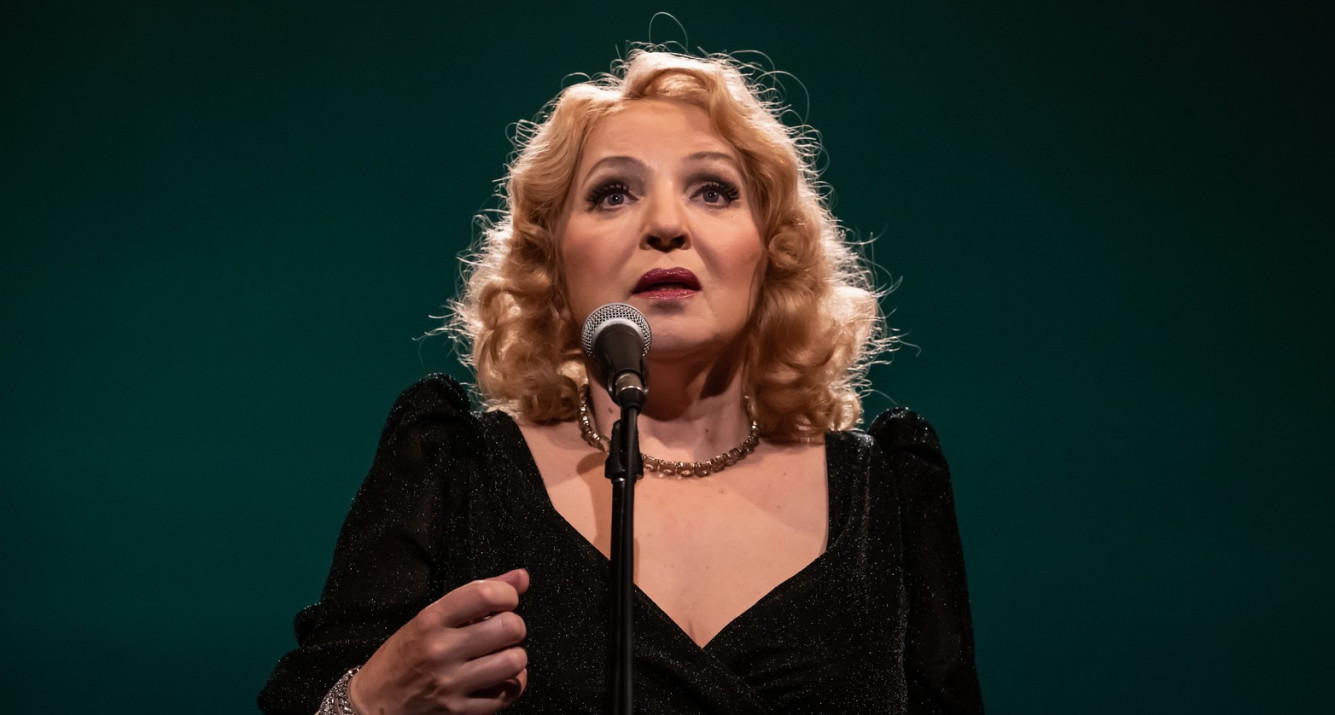 Mirjana Karanović u ulozi Marlene Dietrich 10. maja na sceni Narodnog pozorišta