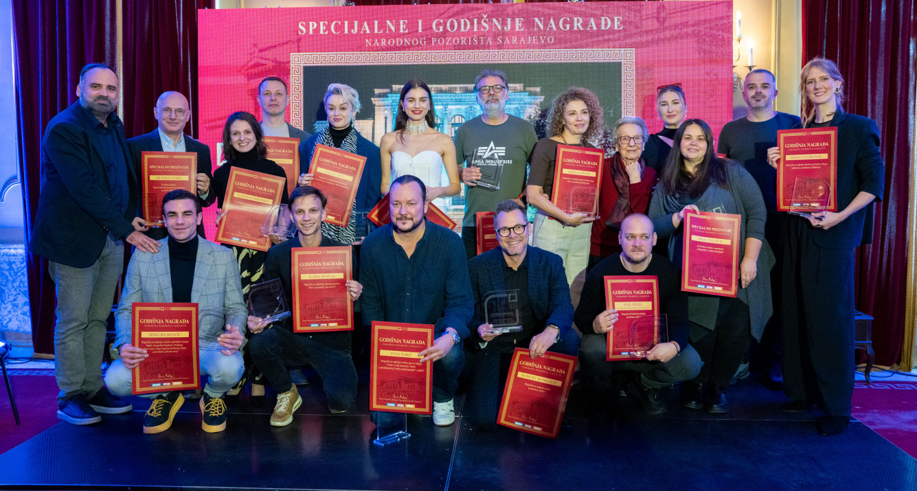 U Narodnom pozorištu Sarajevo upriličena dodjela godišnjih nagrada za sezonu 2024/2025.